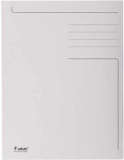 Exacompta 50x Forever® bedruckte Mappe mit 3 Klappen – 280 gm2 – 24,5 x 35 cm für Folio – Grau – 449019e
