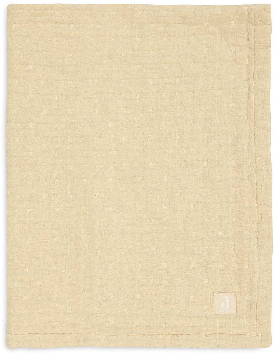 Jollein Babydecke für Kinderbett – 75 x 100 cm – hydrophil – Jacquard – Vanille