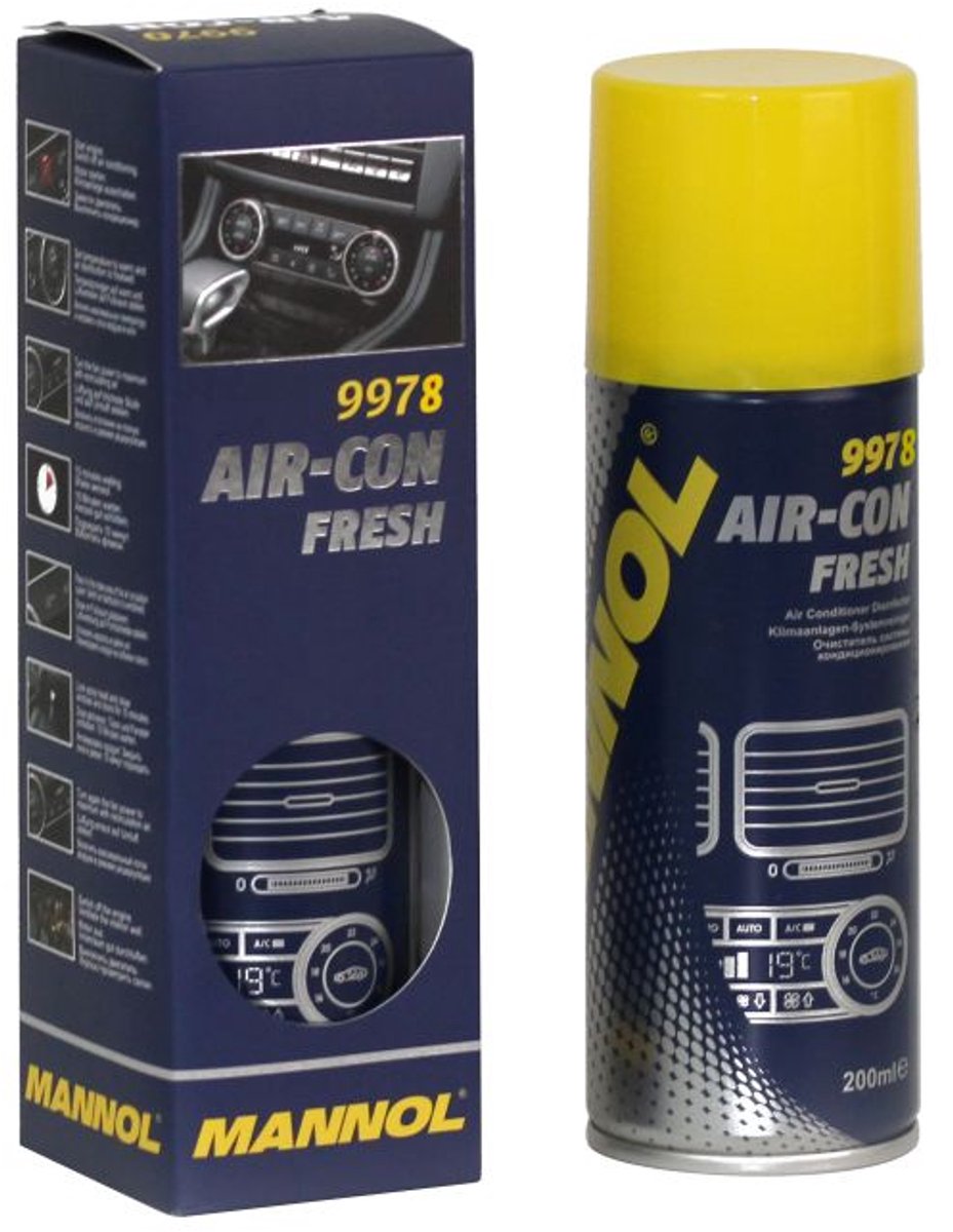 Mannol Air-Con Fresh desinfiziert Ihre Klimaanlage und den Innenraum Ihres Autos