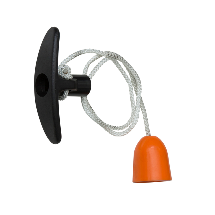 Nemef Innengriff für Garagentore | oranger Knopf an 50cm Kordel | Maße Hocker: 88 x 26 mm – 9307222500
