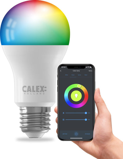 Calex intelligente LED-Lampe – E27 – RGB und Warmweiß – intelligente Beleuchtung – 9,4 W