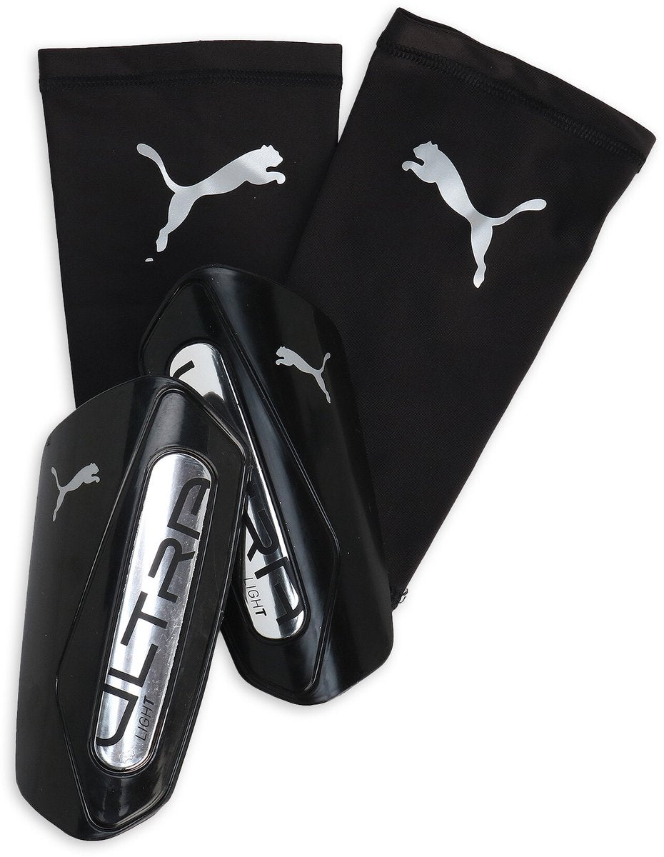 Puma Ultra Light Sleeve Unisex-Schienbeinschutz – Schwarz-Silber