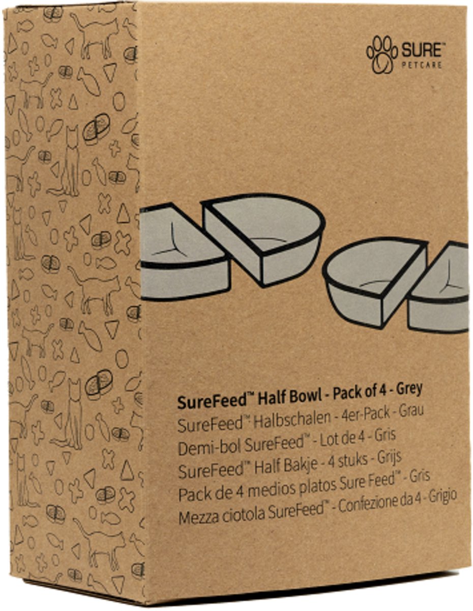 Surefeed Halbnapf – Katzenfutternapf – Grau