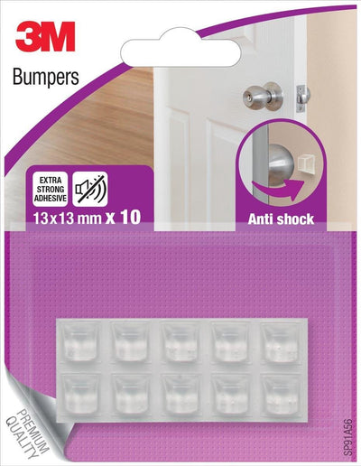 3 m selbstklebende Anstoßkappen, ft 13 x 13 mm, transparent, Blister mit 10 Stück