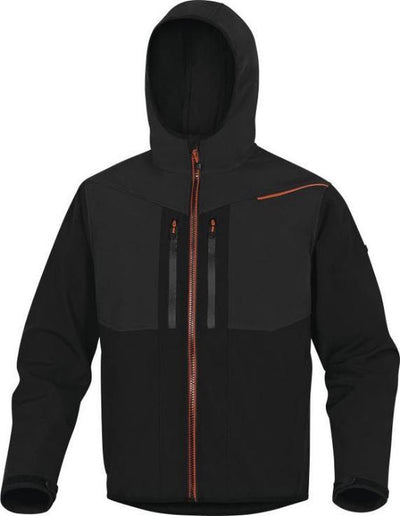 Delta Plus Horten Softshell 3-Lagen-Jacke – Schwarz | orange - l