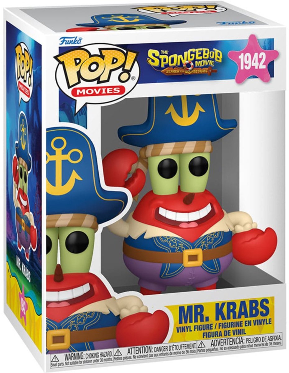 Funko SpongeBob Schwammkopf der SpongeBob-Film – Mr. Krabs (Pop! Filme) Vinylfigur 1942 Unisex Pop! - neutral - Standard