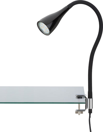 Briloner Elasti - Klemmlampe - Nachttischlampe - mit Kabel - mit Ein-/Ausschalter - Klemmstrahler flexibel - Warmweiß 3000k - 3w - 250 lm - IP20