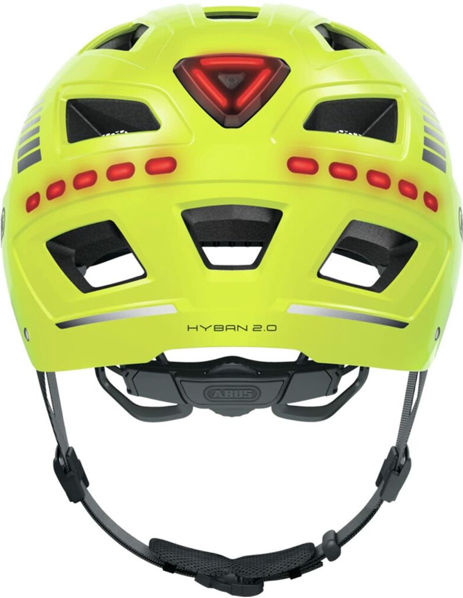 ABUS HELM HYBAN 2.0 LED-Signal Yellow XL 58-63 cm