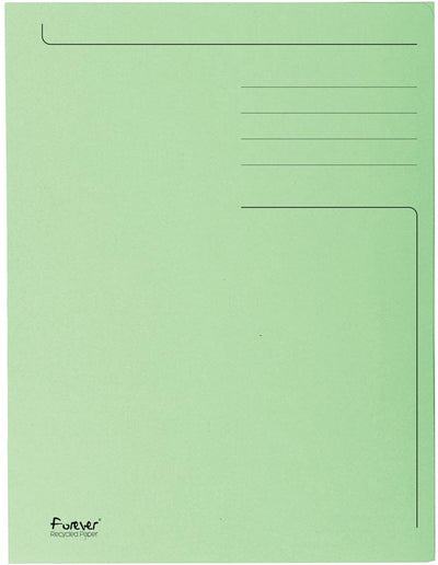 Exacompta 50x Forever® bedruckte Mappe mit 3 Klappen – 280 gm2 – 24,5 x 35 cm für Folio – Grasgrün – 449013e