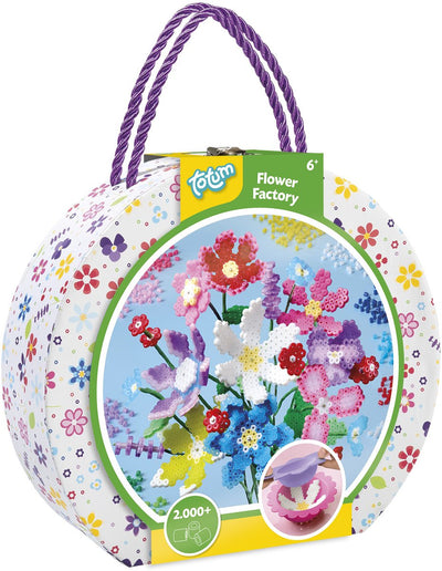 Totum Bastelkoffer zum Basteln von Blumen mit über 2000 Bügelperlen – Blumenfabrik – kreatives Spielzeug für Kinder und Erwachsene – Geschenktipp