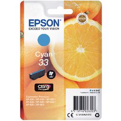 Tintenpatrone Epson C13T33424012 Cyan