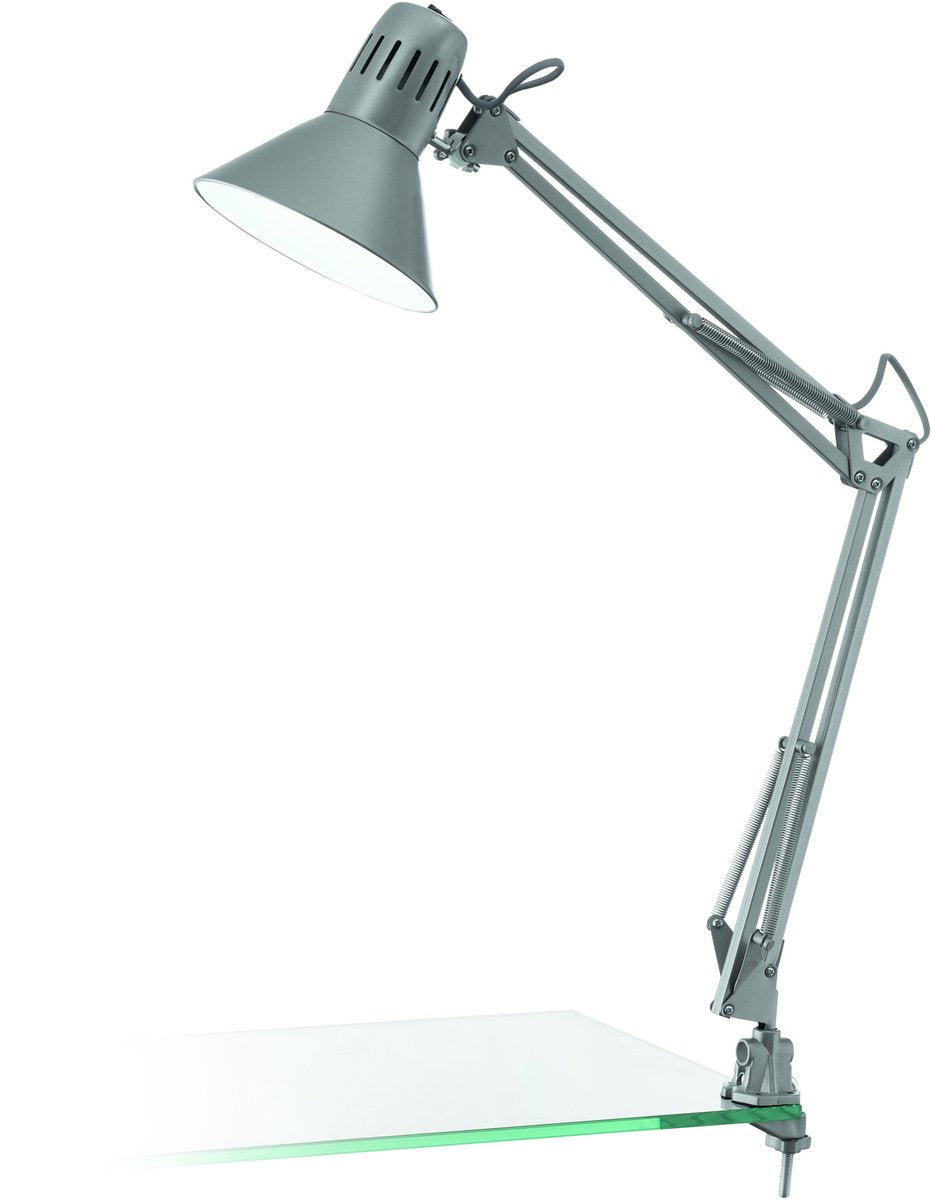 Eglo Firmo Tischleuchte - Klemmleuchte - E27 - 73 cm - Silber