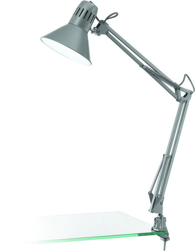 Eglo Firmo Tischleuchte - Klemmleuchte - E27 - 73 cm - Silber