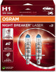 Osram Night Breaker Laser – H1-Halogen-Autolampen – bis zu 150 % mehr Licht und 150 m Sichtbarkeit – 64150nl-2hb – Set mit 2 Lampen