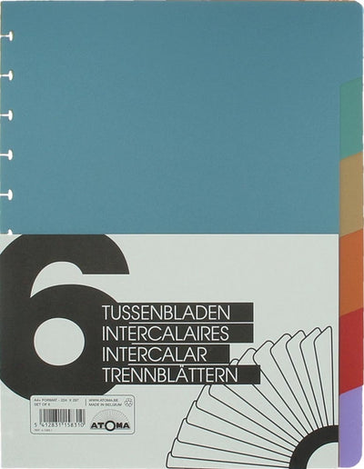 Atoma Notizbuch-Zubehör-Set mit 6 PP-Tabs in 6 Farben