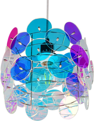 Rl lebe dein Licht Reality Iride - Hängelampe - transparent irisierend - exkl. 1x E27 4 W - Deckenmontage - höhenverstellbar