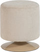 Woood Islen-Ottomane mit Drehfuß – Bouclé – Beige – 47 x 39 x 39