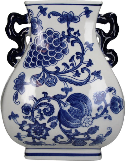 HD Collection Vase Porzellan blau 22x19x29,5cm