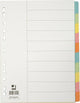 Q-Connect Tabs, A4, Karton, 11-Loch-Perforation, 10 Tabs, farbig sortiert 25 Stück