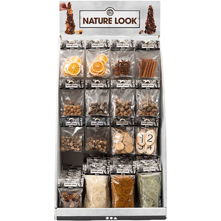 Creativ Company Tischdisplay - Naturdekoration, H: 7400 mm, B: 4400 mm, 120 Stück. 1 Karton
