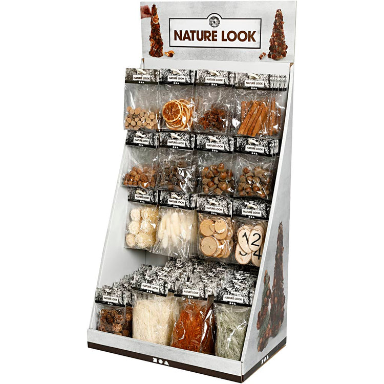 Creativ Company Tischdisplay - Naturdekoration, H: 7400 mm, B: 4400 mm, 120 Stück. 1 Karton