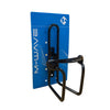Messing Schlager m-Wave Flaschenhalter Aluminium schwarz mit Schutzkappen