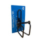 Messing Schlager m-Wave Flaschenhalter Aluminium schwarz mit Schutzkappen