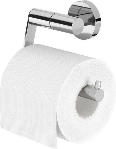 Tiger Boston - Toilettenpapierhalter ohne Klappe - Toilettenpapierhalter - ohne Bohren - Bohren oder Kleben - Edelstahl poliert