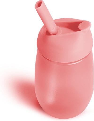 Munchkin-Strohbecher – auslaufsicherer Trinkbecher – einfache Reinigung – leicht zu reinigen – spülmaschinenfest – Trinkbecher für Baby und Kind – 296 ml – rosa