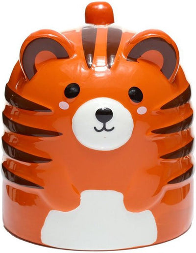 Adoramals Tiger auf den Kopf steckt Keramikbecher