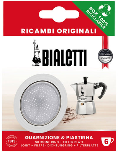 Bialetti Filterplatten-Silikonring – passend für Brikka 4 Tassen und Moka Induktion 6 Tassen – Original-Ersatzteil