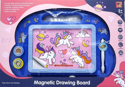 Magische Magnetscheibe Einhorn mit 2 Magnetenstempeln und Magnetstift