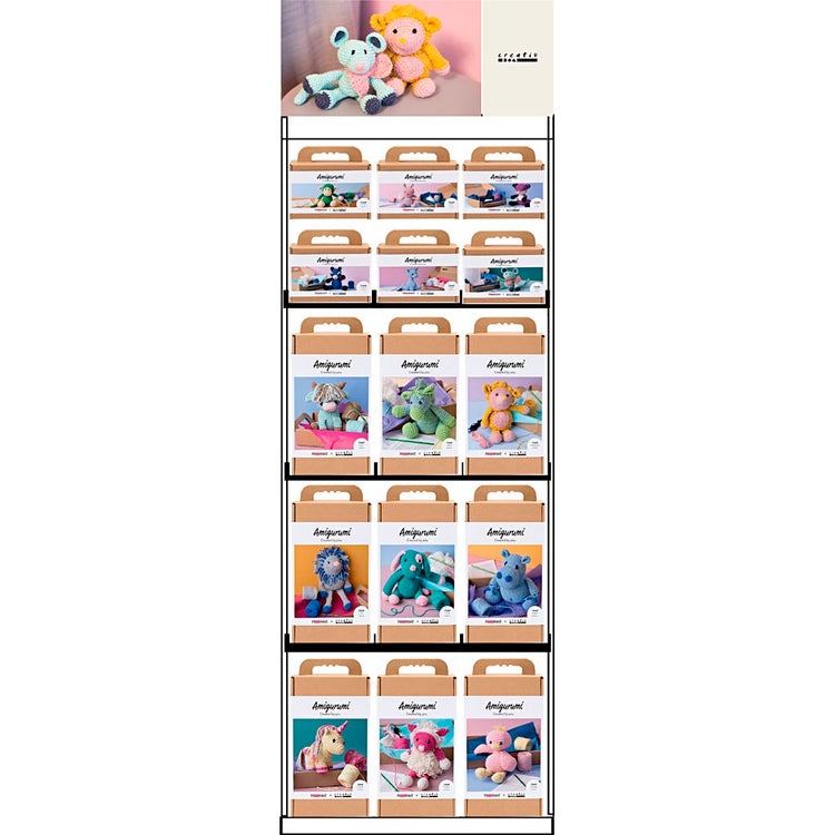 Creativ Company Bodendisplay, montiert, Kategorie, Amigurumi, H: 1580 mm, L: 600 mm, B: 400 mm, 81 Einheiten. 1 Stück