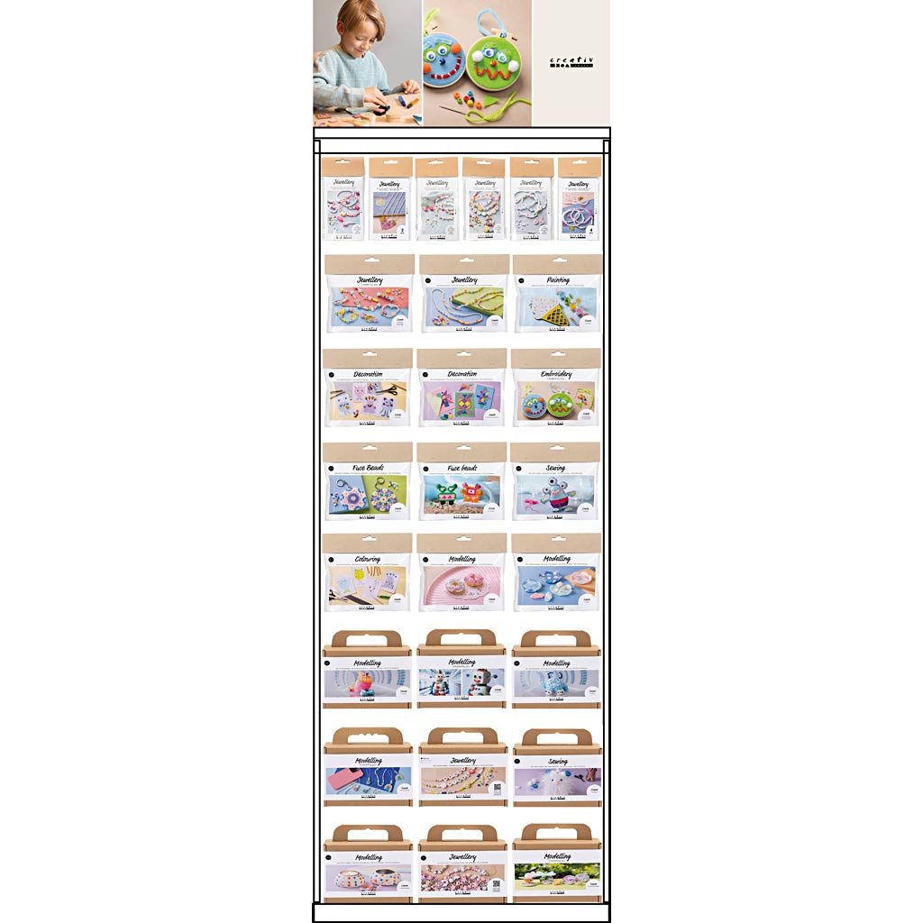 Creativ Firmen-Bodendisplay, unmontiert, hero kindgerechte Preise, H: 1580 mm, L: 600 mm, B: 400 mm, 198 Stück. 1 Stück