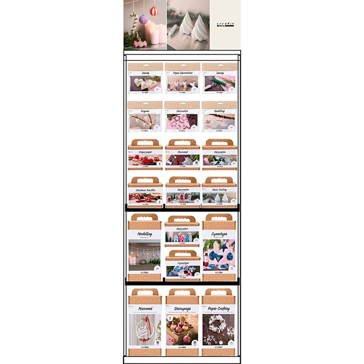 Creativ Company Bodendisplay, unmontiert, Held Weihnachten, Erwachsene, H: 1580 mm, L: 600 mm, B: 400 mm, 104 Einheiten. 1 Stück