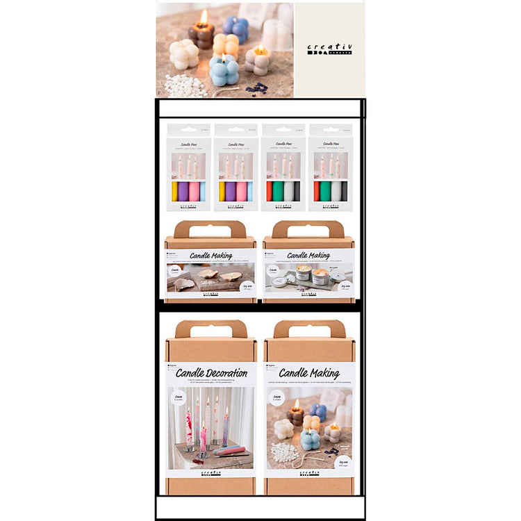 Creativ Company großes Tischdisplay, Kategorie, Kerzenherstellung, 34 Einheiten. 1 Stück