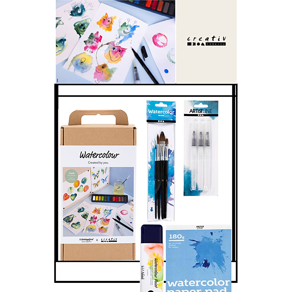 Creativ Company kleines Thekendisplay, Kategorie, Aquarell, Kinder, 60 Stück. 1 Stück