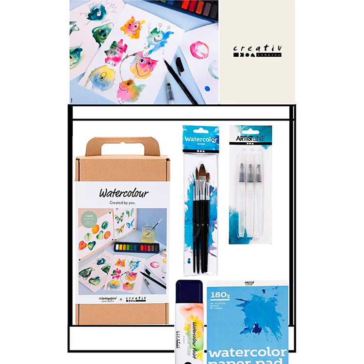 Creativ Company kleines Thekendisplay, Kategorie, Aquarell, Kinder, 60 Stück. 1 Stück