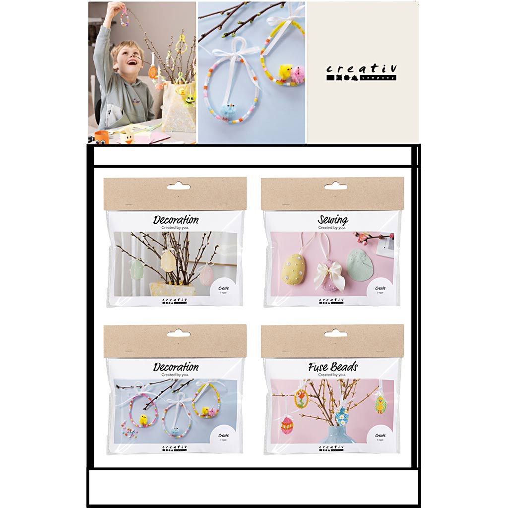 Creativ Company kleines Thekendisplay, Kategorie, Ostern, Kinder und Erwachsene, 96 Einheiten. 1 Stück