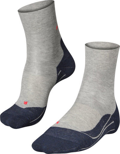 Falke ru4 Anti-Blister Baumwoll-Funktionsmaterial Laufsocken Herren Grau – Größe 42-43