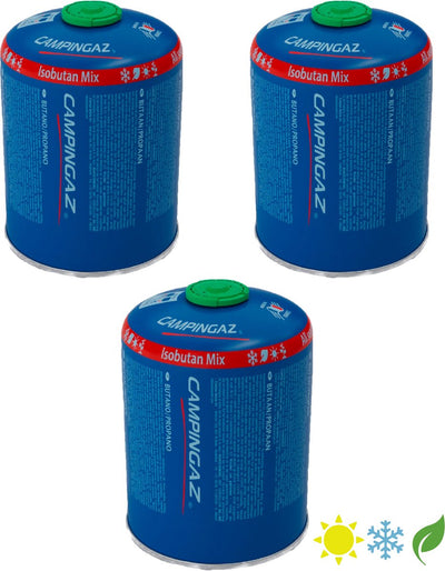 Campingaz CV470 All Seasons – 3 Stück – Klicksystem – 450 g Isobutan-Propan – Gas