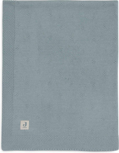 Jollein – Kinderbettdecke 100 x 150 cm – Babydecke – gemütlicher Strick, meergrün