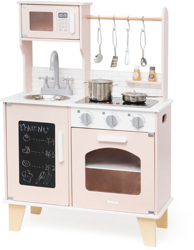 Polarb Little Chef Spielküche in Rosa – mit Backofen, Herd, Mikrowelle, Licht und Ton