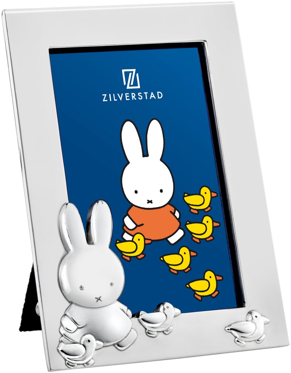 Zilverstad - Fotorahmen Miffy mit Enten 6x9 cm versilbert
