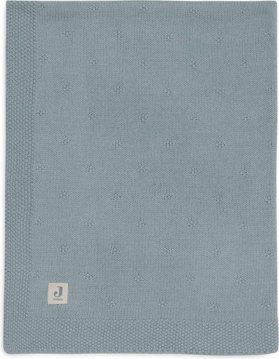 Jollein – Kinderbettdecke 75 x 100 cm – Kinderbettdecke, Kinderbettdecke, Babydecke – gemütlicher Strick, meergrün