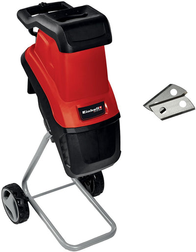 Einhell Elektrozerkleinerer GC-KS 2540 - 2500 W - max. Aststärke: ø40 mm - 2 Wendemesser aus Spezialstahl - inkl. praktischer Schiebestock