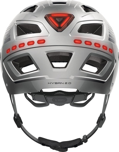 ABUS HELM HYBAN 2.0 Signal Silber XL 58-63 cm
