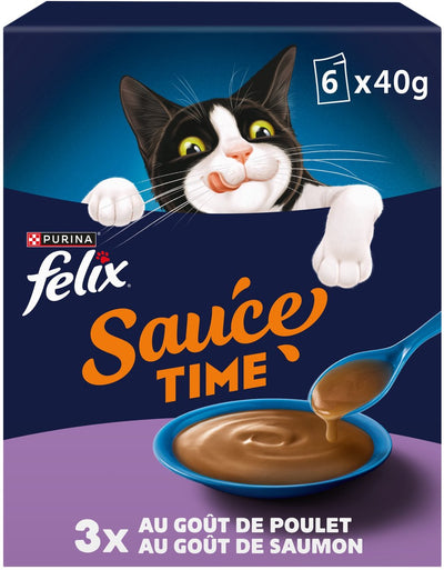 Felix-Soßenzeit mit Hähnchengeschmack - Hähnchen-Lachs - 4 x 6x40g