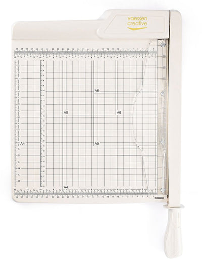 Vaessen Creative Guillotine-Papierschneider – 30,5 x 30,5 cm – gebrochenes Weiß