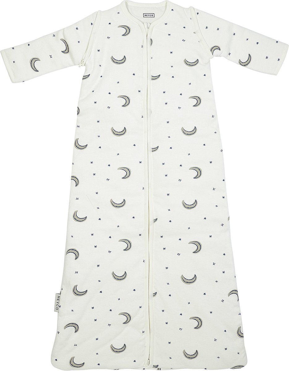 Meyco Babyschlafsack Winter Moon – abzippbare Ärmel – Indigo – 110 cm – Winterschlafsack